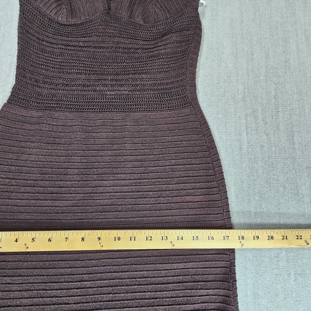 Torn By Ronny Kobo Women's Maxi Dress in Brown Crocheted Size Large New - Picture 12 of 16